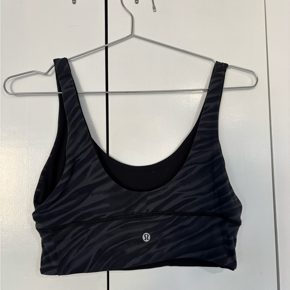 Lululemon Athletica Black Zebra Pattern Sports Bra - Picture 2 of 2